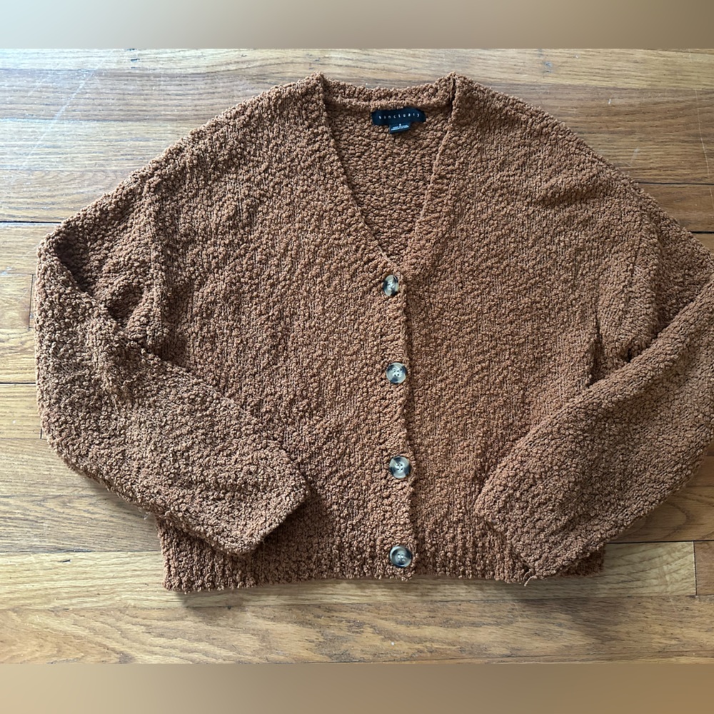 Cozy Brown Button-Up Cardigan